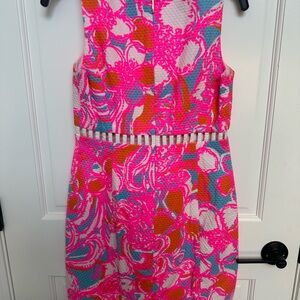 Lilly Pulitzer Pink and Blue Midi Dress